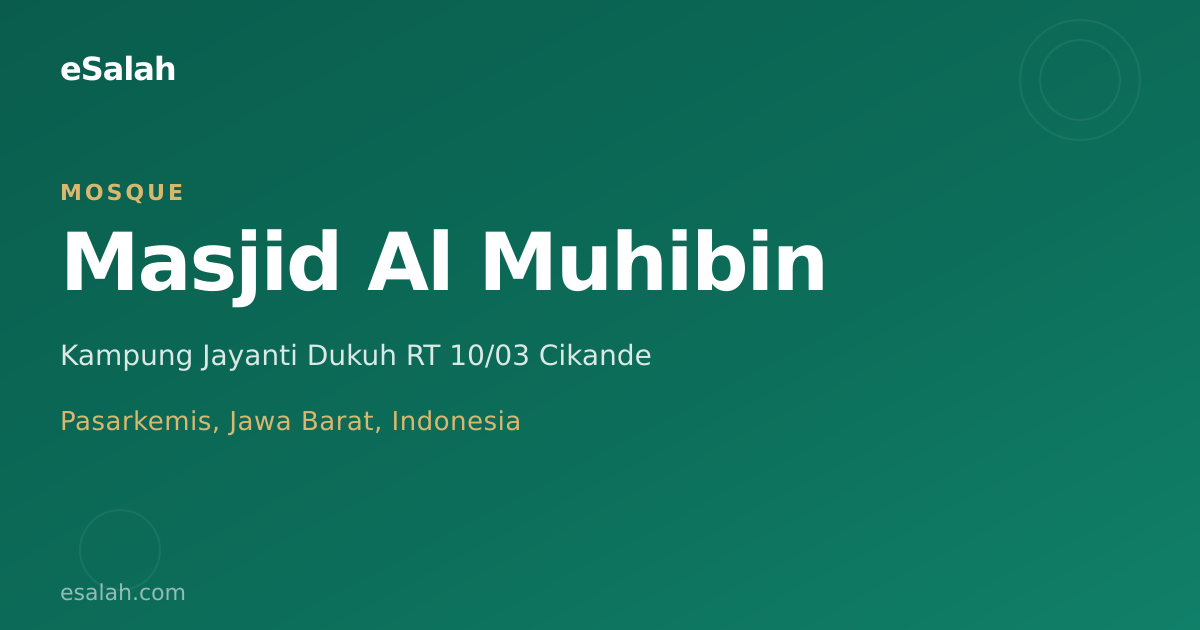 Masjid Al Muhibin Cindaga: Jasa & Layanan Terpercaya di Cilacap